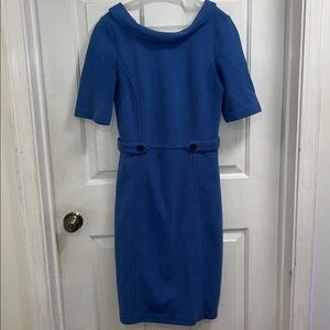 Boden, size 6R, retro Jackie-O style dress, blue